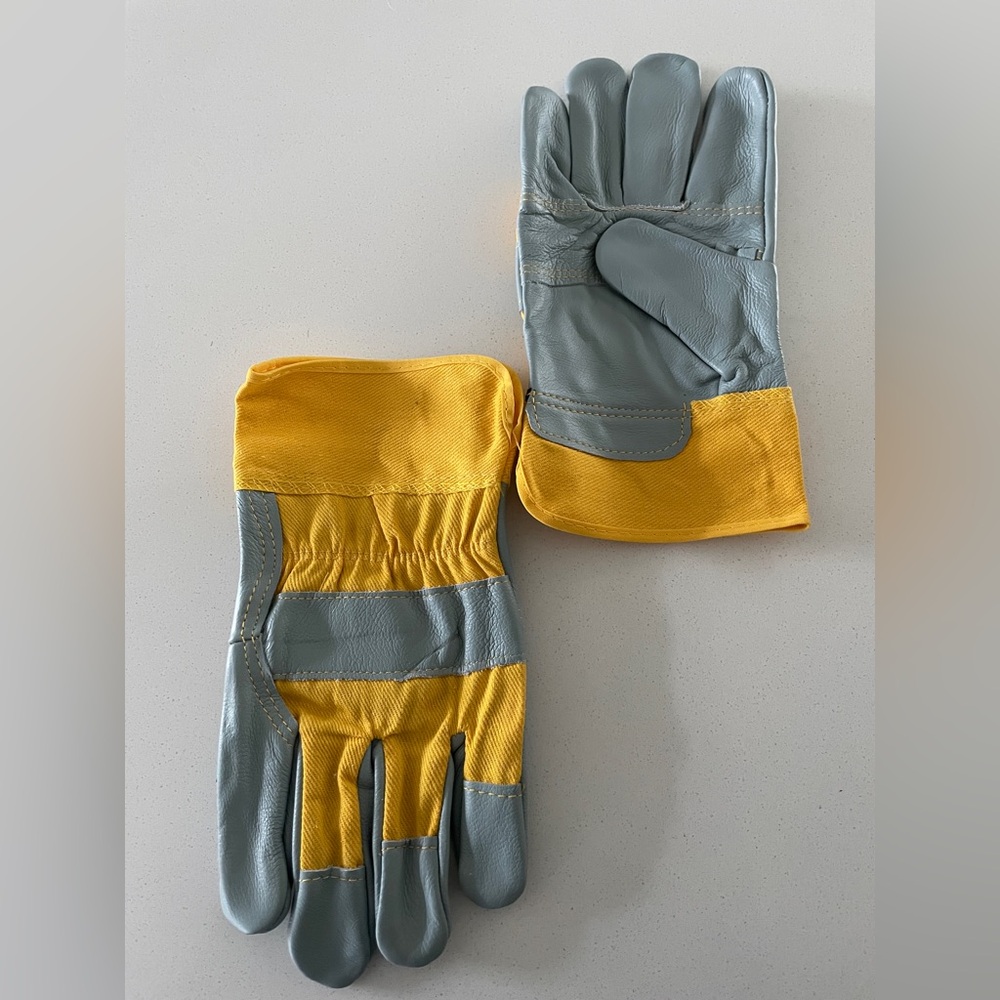 12 pairs Cowhide Leather Work Gloves